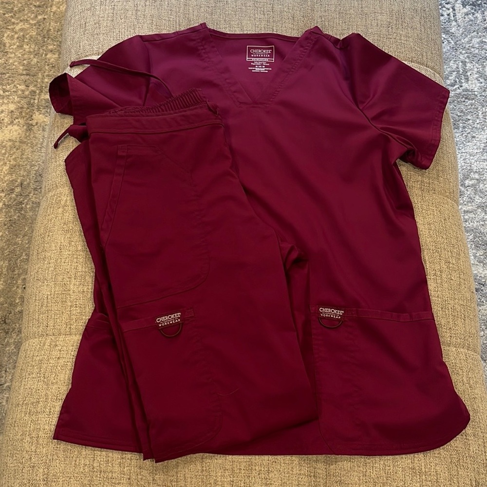 COPY - Cherokee Scrub Pants Burgundy
